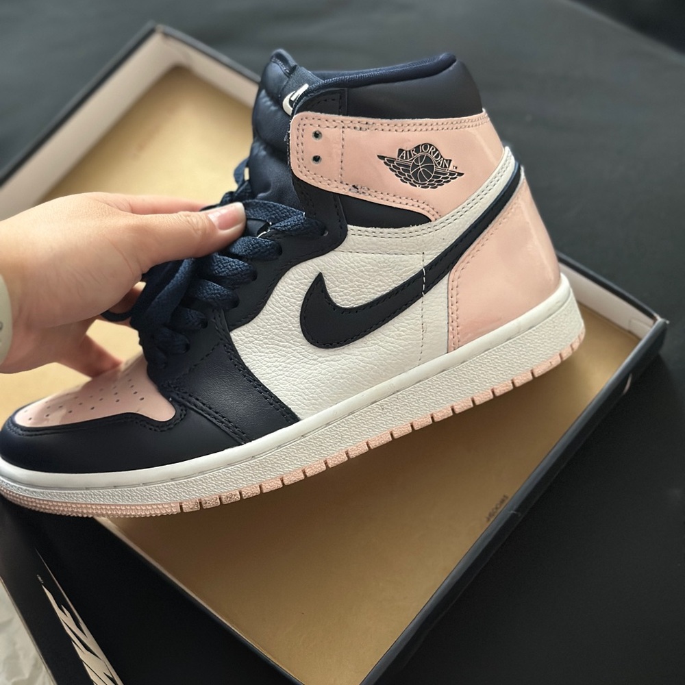 Nike Women's High-Top Sneakers - Pink, Navy, and White